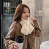 Thickened Cross Scarf Cold-proof Knitted Neckerchief Elegant Neck Collar  Outdoor