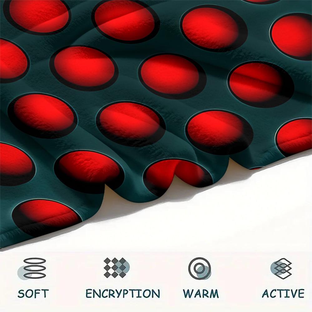 Geometry Print Flannel Blanket, High quality Comfortable for All Seasons, Home Decor, Warmth and Comfort, Perfect for Christmas Gifts