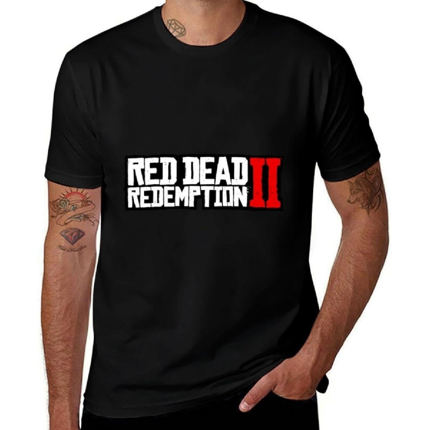

Hokiis Men s T Shirt Red Dead Redemption Short Sleeve Tee Cotton Novelty T Shirt Undershirts XXXXXL різнокольоровий