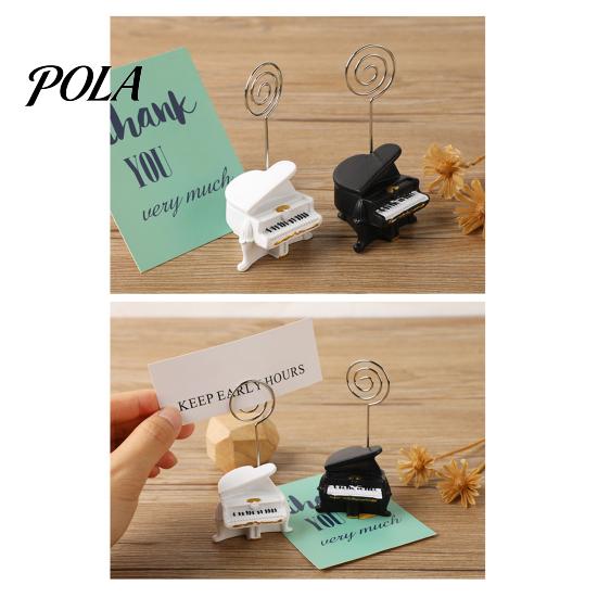 Piano Business Card Holder Holder, Resin Wedding Table Number Clip, DIY Memo Durable Stand Photo for Desk, Music Theme Home Office Decor, Gift Unique