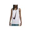 Nike Dri-Fit DNA Striped Round Neck Logo Print Sleeveless Basketball Tank Top Men Tops White DX0436-100