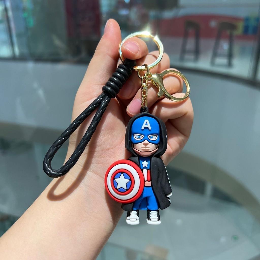 Adorable Superhero Keychain Silicone Avenger Series Key Ring For Car Keys Gifts