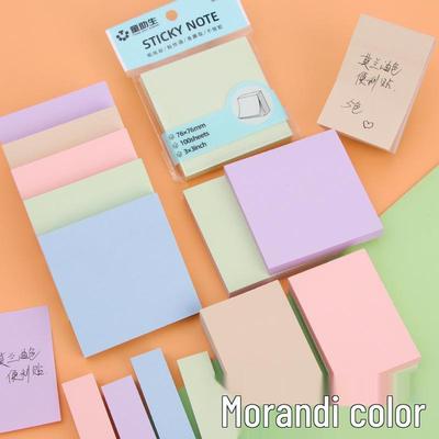 Morandi Color Tearable Sticky Notes, Student Stationery Index Tabs & Memo Pads