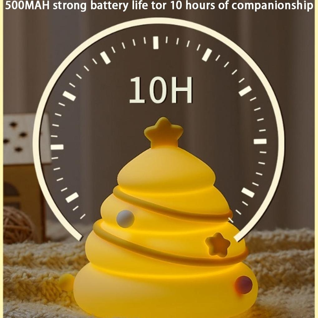 Cartoon Silicone Night Light Rechargeable LED Lamps Touch Switch Timing Dimmable Bedroom Bedside Lamp Room Decor Children’s Gift