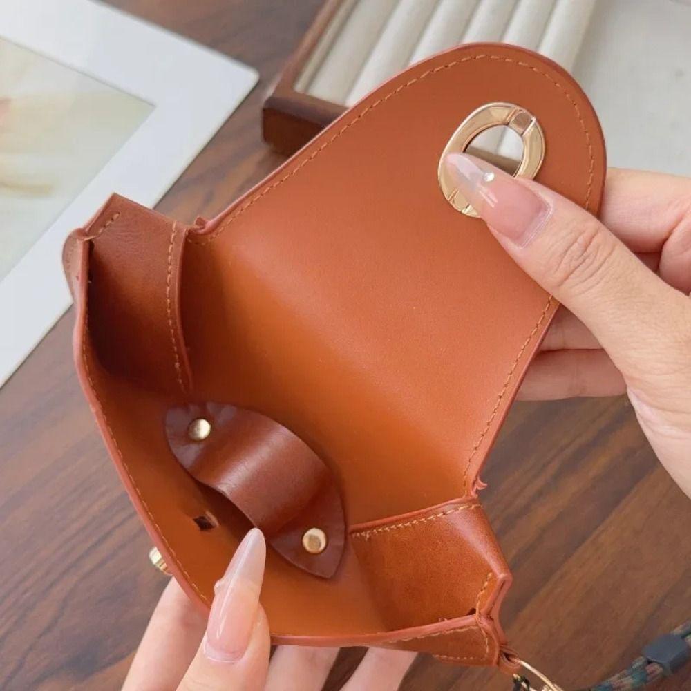 PU Leather Glasses Storage Bag Soft Eyeglasses Clip Hanging Sunglasses Case  Portable Carrying