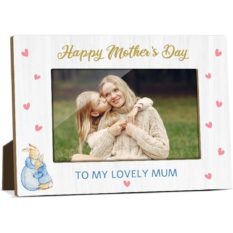 Mommy And Me Mom Picture Frame Wooden Photo Frames 4x6 for Mothers Day Picture Frame Desk Pictures Frames for Mother's Day Decorations for Mothers
