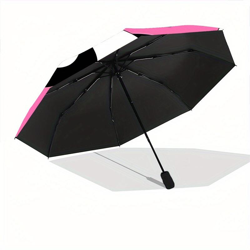 1pc Panda Circle Automatic Umbrella High Quality Canopy, Portable Folding Umbrella with, Ideal Gift for - Travel 193