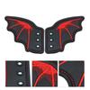 1 Pair Black And Red Bat Shoe Wings Embroidery Diy Charm Decoration For Sneaker Clothing Shoelaces Punk Halloween Gift Accessory