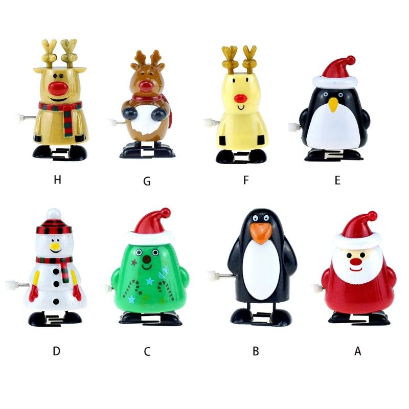 3inch Xmas Clockwork Toy Lovely Winding Toy for Baby Early Learning Education Fine Motor Skill Toy for Kindergarten Kids