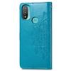 Flip Case for Motorola Moto E20/E30/E40, Mandala, Blue