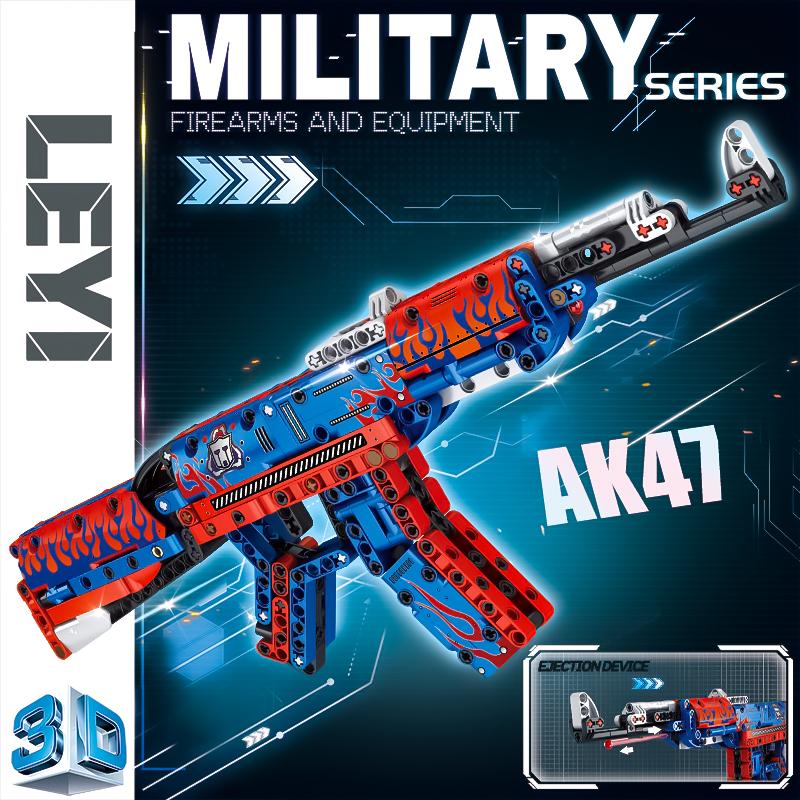 1:1 Scale AK-47 Assault Rifle Building Blocks Model, Detailed DIY Assembly Military Display Bricks, Collectible Gift for Adults