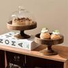 Elegant High Foot Cake Stand with Glass Cover-Dim Sum Dish, L