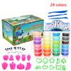 Slime Crystal Toys 24 Colors Light Clay Soft Model DIY Kid Gift Snow Polymer Plasticine Kit