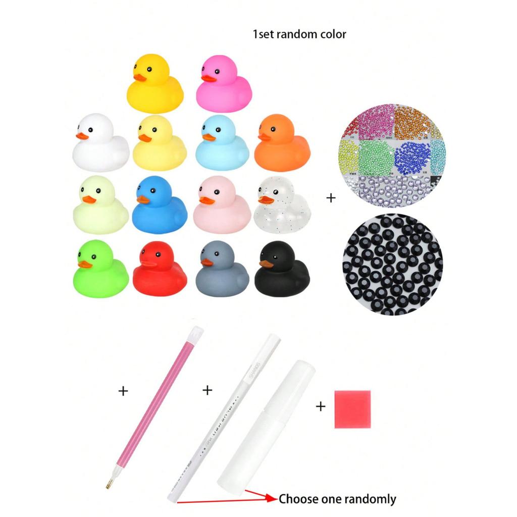 DIY Diamond Tool Duck, Fun Multi-color Handicrafts, Glue Pens, Handmade Decorations