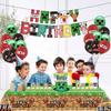 Komorebi Minecraft Happy Birthday Balloon Party Supplies for Girls and Boys