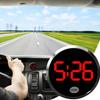 LED Car Round Clock Watch Luminous Automobiles Internal Stick-On Mini Digital Clocks Auto Ornament Car Accessories