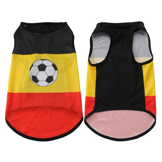 Camiseta de verano para perros con estampado de fútbol, ​​chaleco sin mangas para cachorros, ropa suave y transpirable para perros pequeños y medianos, gatos.