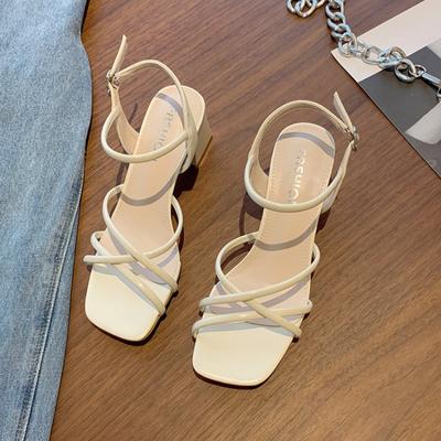 New Brand Women Shoes Summer High Heels Sandals Designer Party Pumps Shoes Dress Wedding Sexy Fad Chunky Womens Shoes