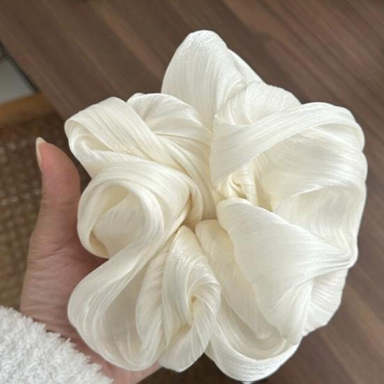 Elástico de Cabelo Alta Elasticidade Sem Danos ao Cabelo Cetim Macio Corda de Cabelo Grande Fofa Coque Scrunchie de Cabelo Acessórios de Cabelo para Ir ao Trabalho Encontros