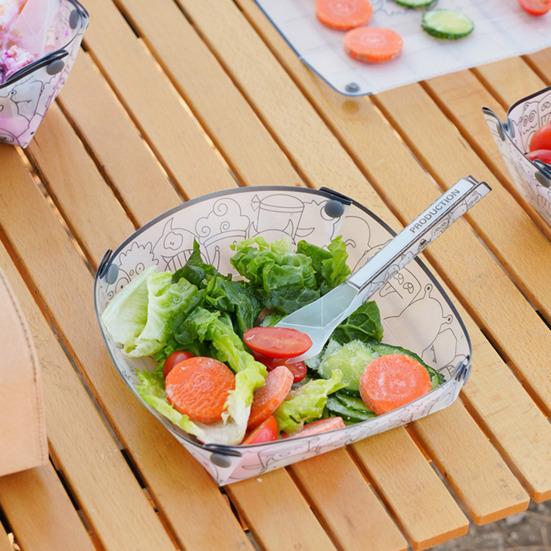 Outdoor Folding Fork Spoon with Snap Button Portable Travel Picnic Hiking Backpacking Food Grade Collapsible Cutlery Flatware Utensils