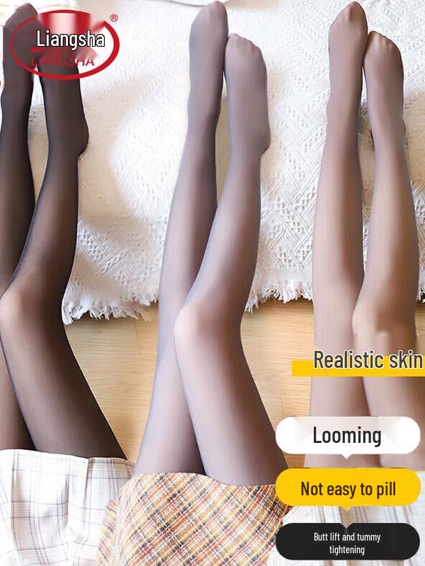 LangSha Women's Faux Translucent Thermal Tights