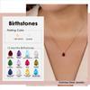 St. Delan Stainless Steel Water Drop Zircon Birthstone Necklace - December Edition