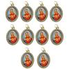 10Pcs Oval Shaped Figure Metal Rhinestones Pendant Charm for Chokers Necklaces Keychains DIY Jewelry Making
