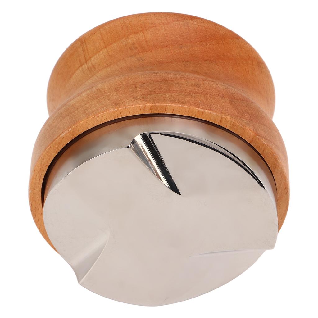 Coffee Distributor Coffee Hand Tamper Adjustable Depth Coffee Leveler Tool with Beech Handle 53mm 2.1in