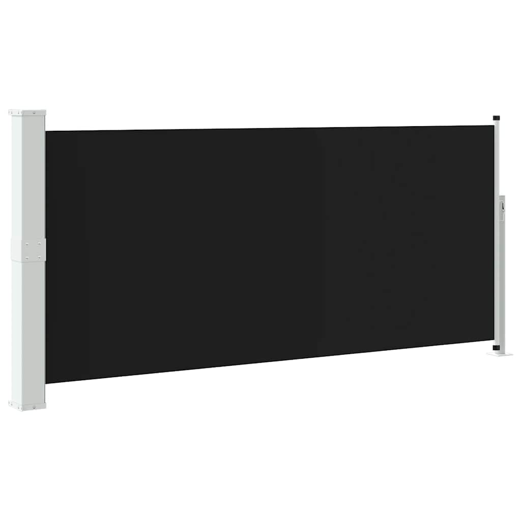 vidaXL Ausziehbare Seitenmarkise 140x314 cm Schwarz