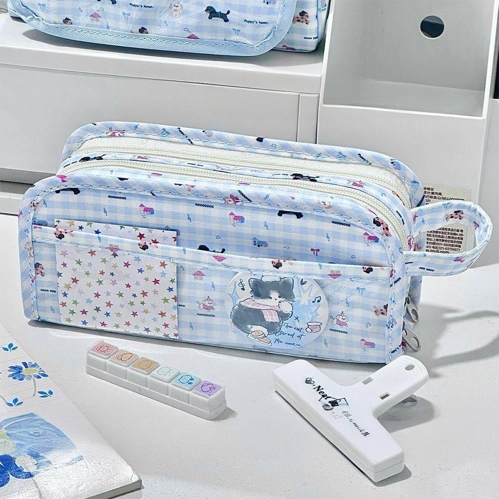 New Dachshund Pen Bag Large Capacity Multilayer Pencil Case Multifunctional Stationery Storing Bag School Office