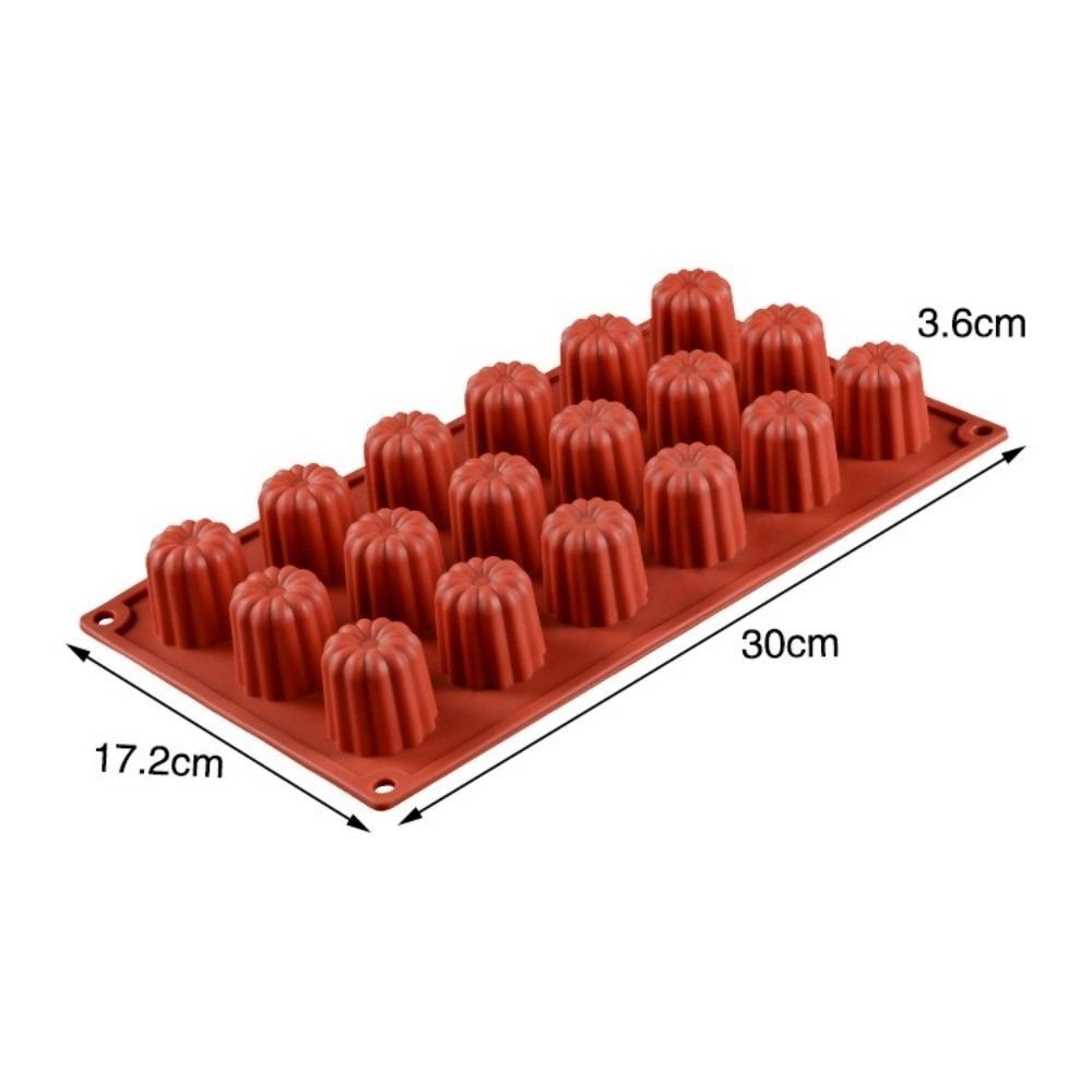 18/8/2 Cavity Bordelais Cake Moulds Heat-Resistant Non-Stick Mousse Cake Mold Reusable Food-Grade Silicone