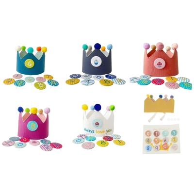 Lovely Design Reusable Birthday  Hat Crown for Kids Happy Birthday Hat Baby Birthday Photo Props Birthday Party Decor-