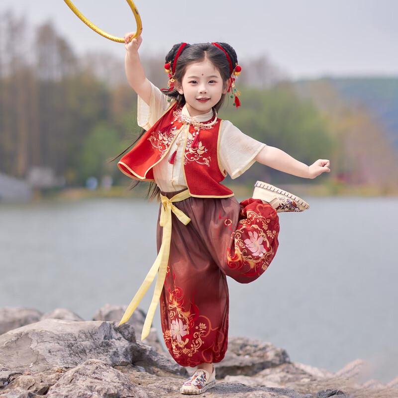 Children's Nezha Hanfu Summer Cosplay Costume Set