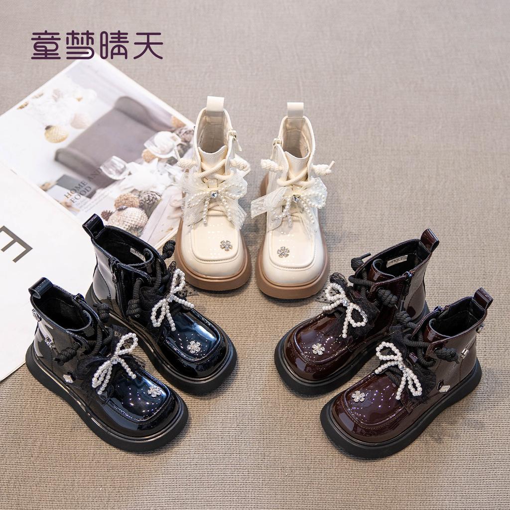 Girls' Short Boots 2025 Autumn New Chelsea Boots Children's Martin Boots Leather Boots Women's Treasure Non-slip Soft-soled Princess Boots