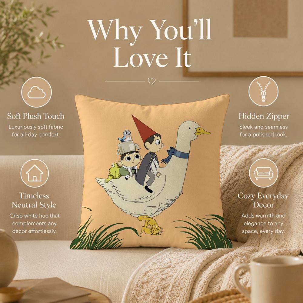 Cartoon O-Over The Garden WallS Kissenbezug Doppelseitig Bedruckter Kissenbezug Hypoallergen Staubmilbenresistent