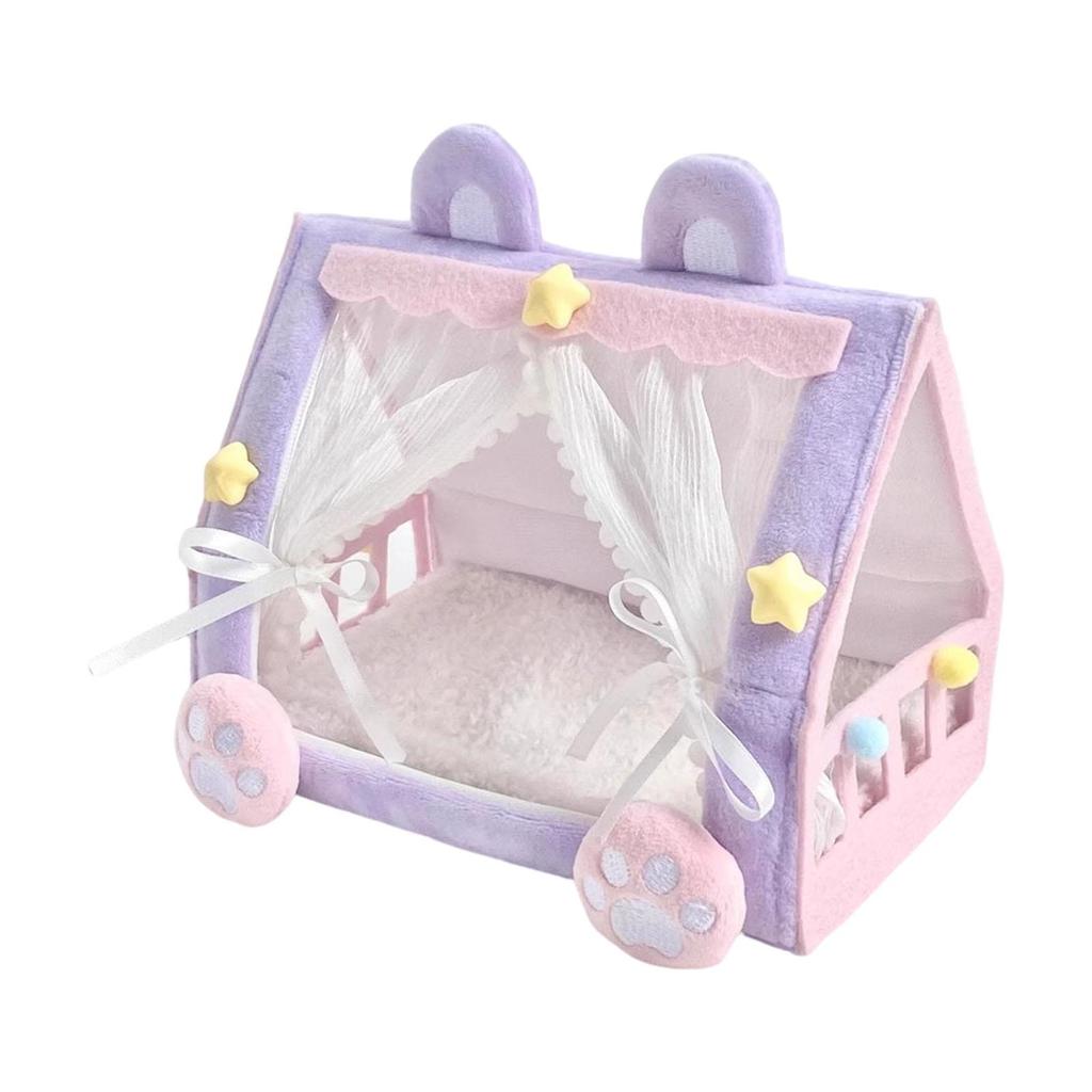 Doll Tent Bed Dollhouse Accessories Miniature Princess Furniture for Living Room Home