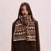 Women's Korean Style Autumn/Winter Jacquard Scarf & Hat Set – Versatile Shawl and Neck Warmer for Couples and Students