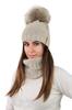 Fiona Winter Set Hat with Tube Cap Color Cappucino