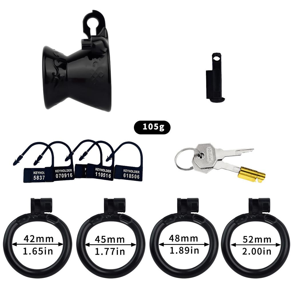 Pryskyřičný CB Lock Chastity Lock Klec na mužský penis Chastity Gay Sex Hračky Kohoutí kroužek Uretrální chastity BDSM