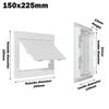 1pc Access Panel Inspection Hole ABS Access Doors Wall Ceiling White Hatch Cover Universal Plastic Push-Type Inspection Port