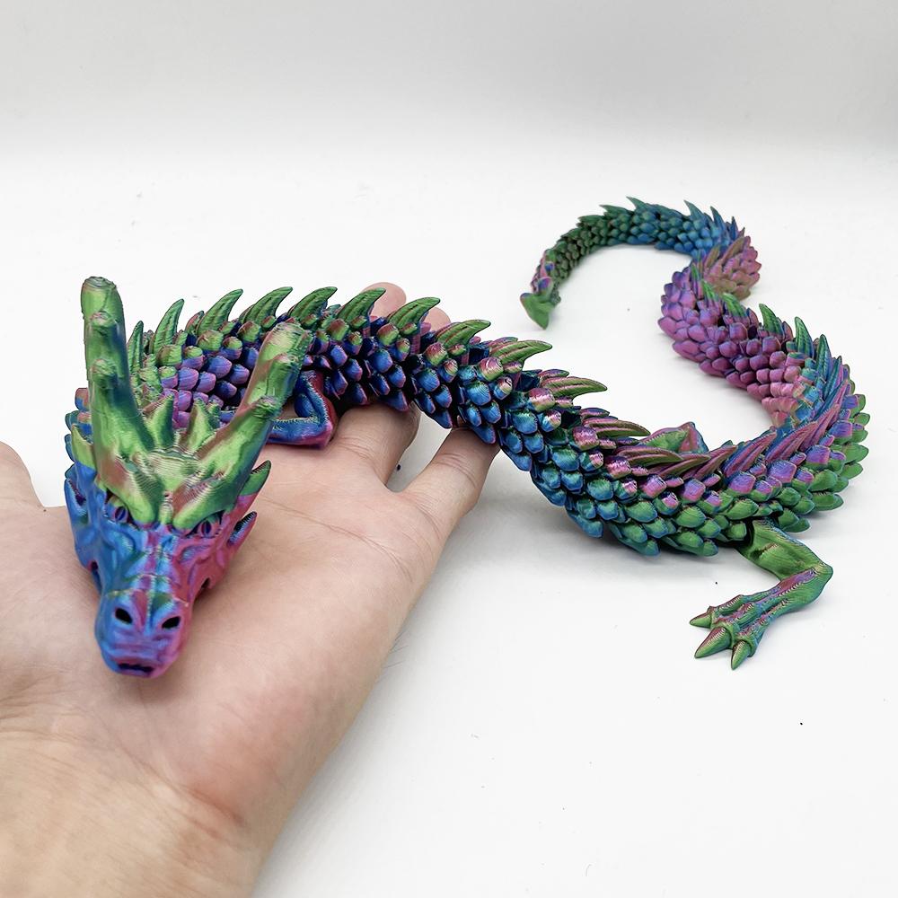 3D Printed Chinese Dragon Model - Detailed Figurine For Collection & Decor