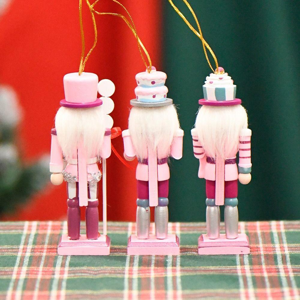 3/4/5Pcs Figurines Soldier Puppet Pendant Colorful Nutcracker Doll Nutcracker Puppet  Children Toys