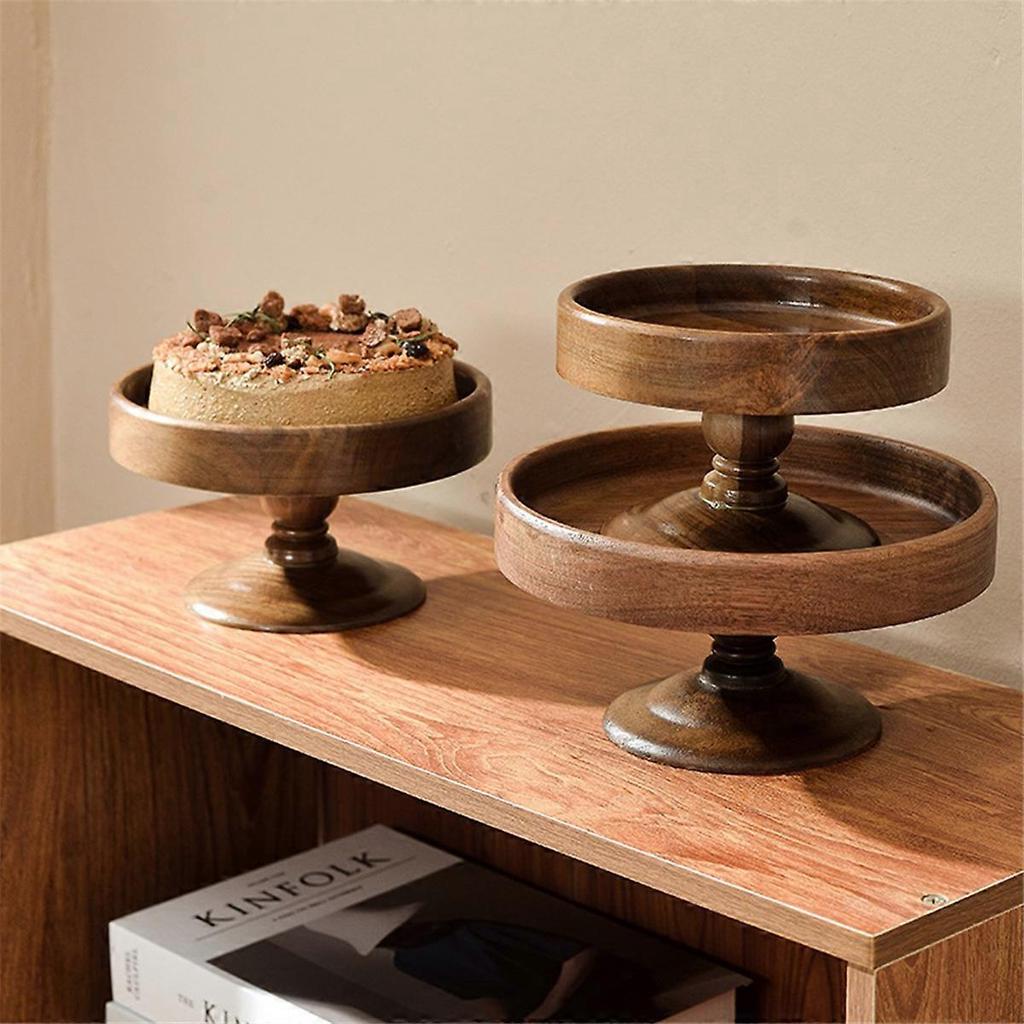 Elegant High Foot Cake Stand with Glass Cover-Dim Sum Dish, L