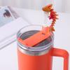 2Pcs 3D Printed Dragon Straw Cover Laser Gradient Color Dust-proof Straw Topper Spill Resistant Silicone Straw Plug Drinking
