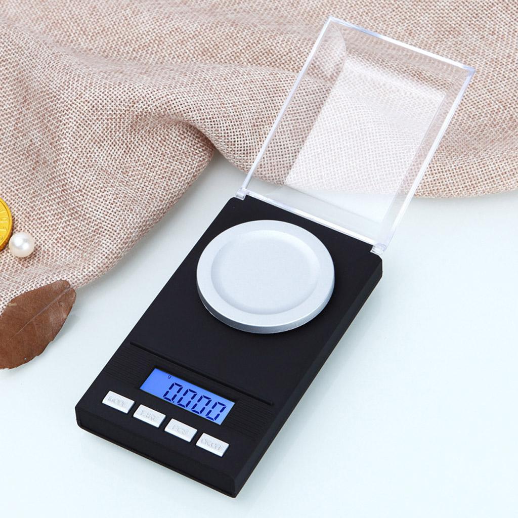 Digitale Taschenwaage Hochpräzise Küchen-Lebensmittelwaage Schmuckwaage mit beleuchtetem LCD-Display Tara-Funktion für Zuhause