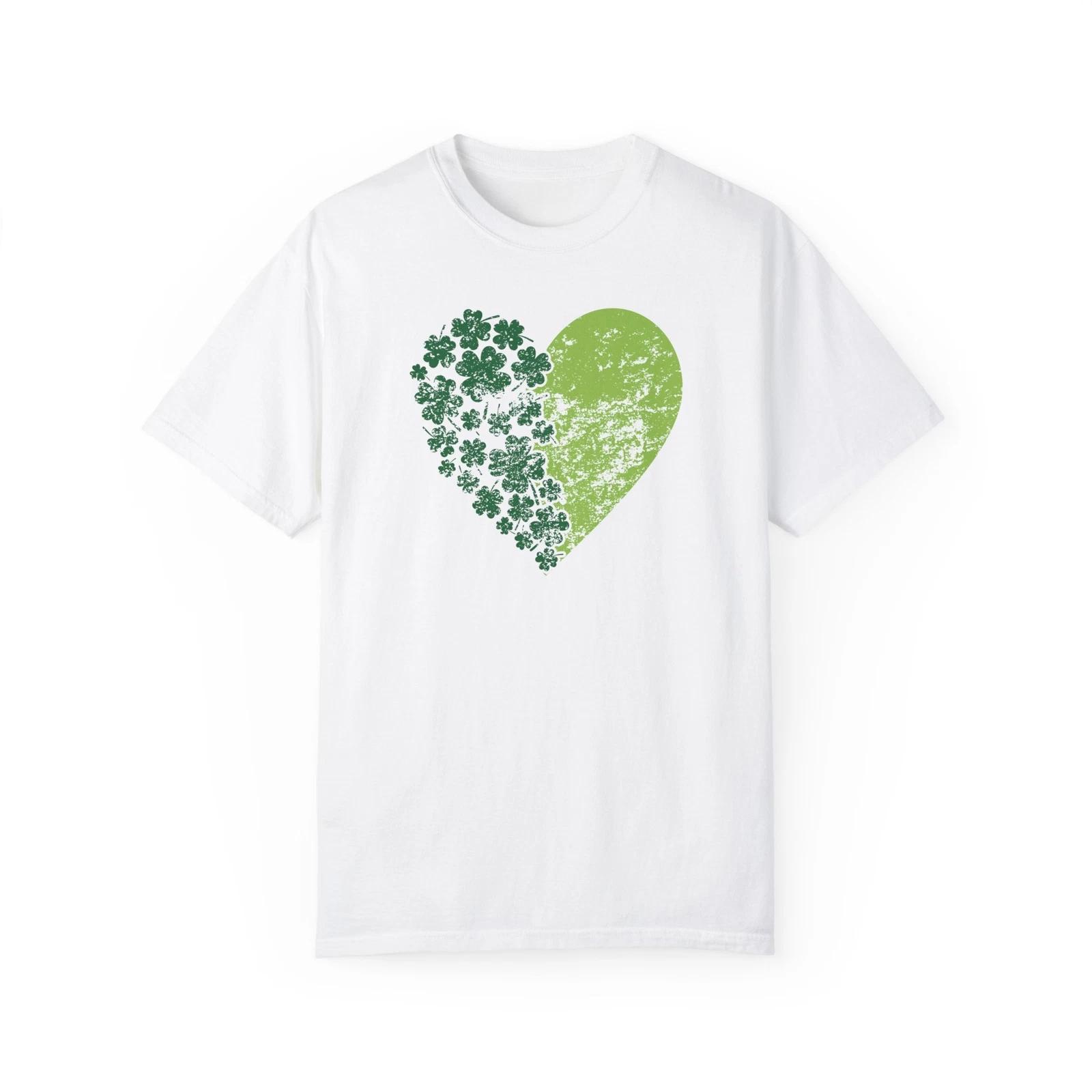 Heart Clover St Patrick Patty s Day Holiday T-Shirt Oversize Tee 2XL