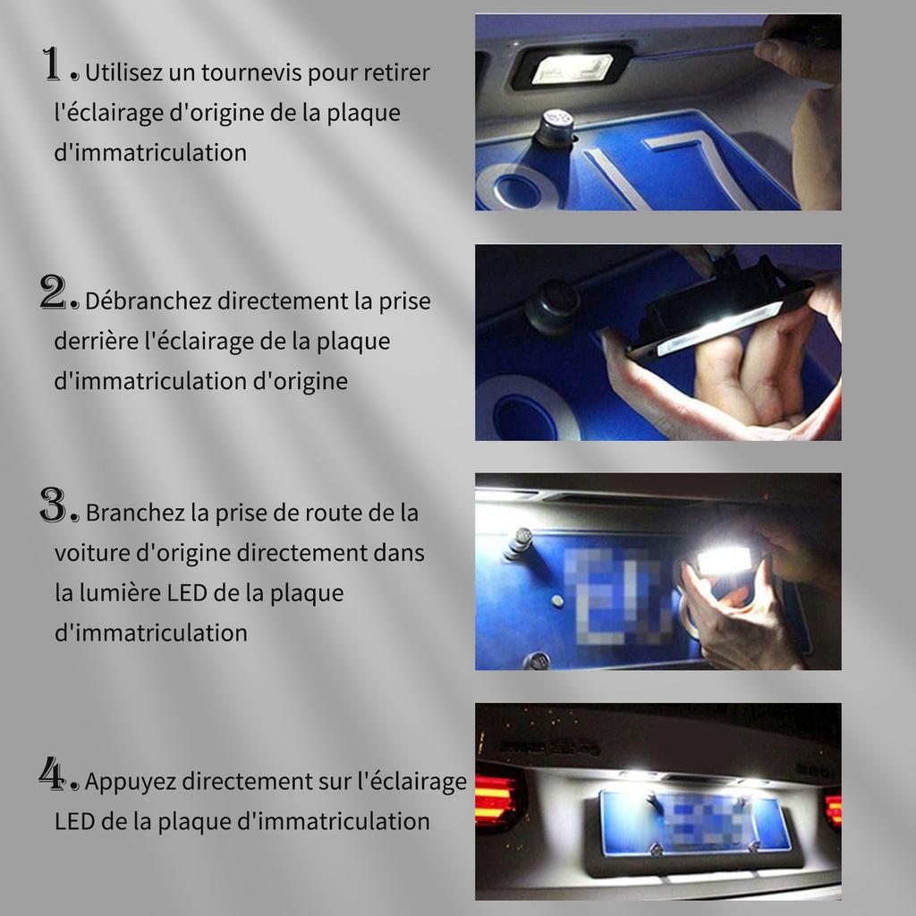 2 Pcs 12V 18LED Car License Plate Light 12V 6500K Lamp For Peugeot 206 207 307 308 406 407 For Citroen C3 C4 C5 C6