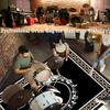 Musiknoten Teppich, Schalldämmende Bühnen Teppichmatten Teppiche für Schalldämmung Bass Trommeln Snare Elektronische Jazz Musikalische Boden