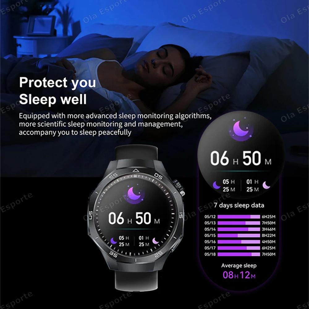 New Watch 5 GPS Track Smart Watch Men 360*360  Screen Bluetooth Call Waterproof ECG Health Monitor Man Sports Smartwatch