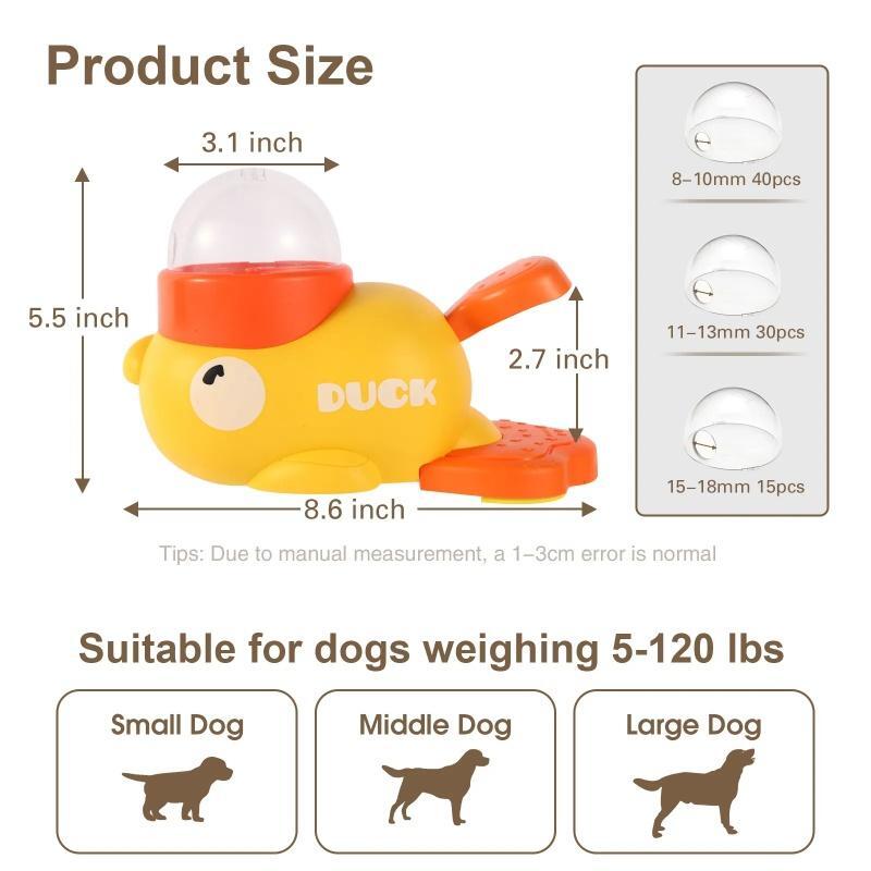 Intelligent Dog Automatic Feeder Cat Dog Puzzle Feeder Interactive Pet Food Treat Dispenser Cartoon Duck Design for Dog Training